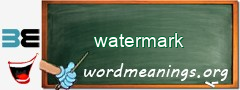 WordMeaning blackboard for watermark